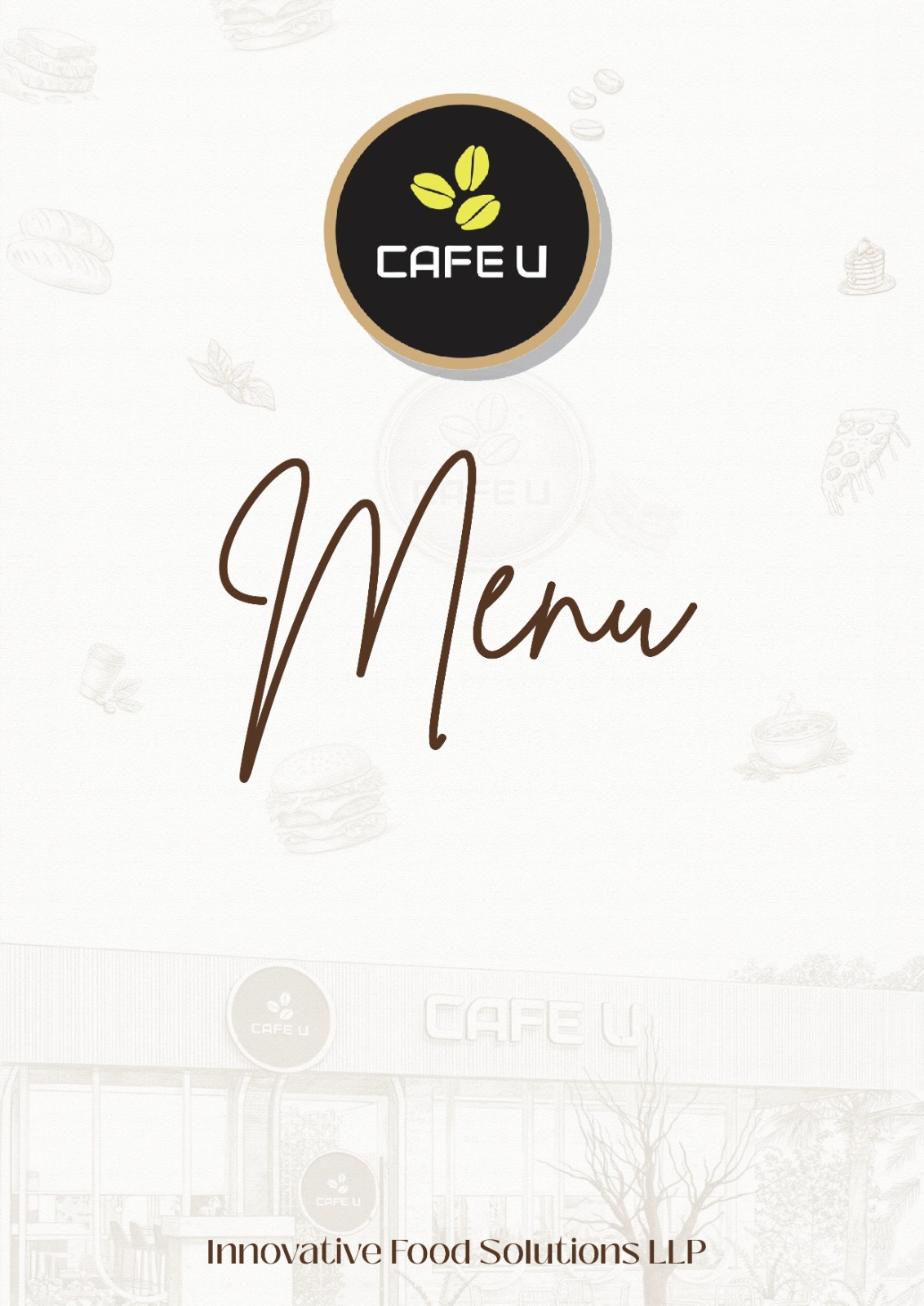Cafe U menu page 1